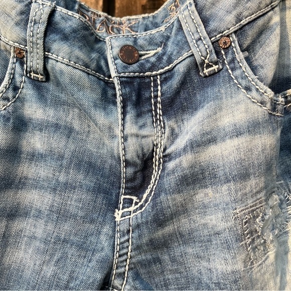 BUCKLE Black Ripped Skinny Jeans Size 31 - Picture 3 of 9